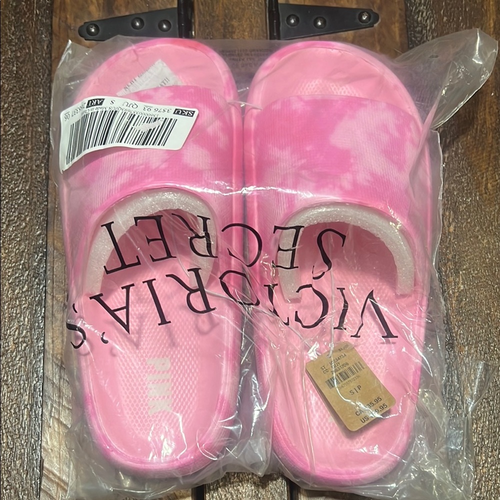 Victoria's Secret Pink Tie-Dye Slide Sandals